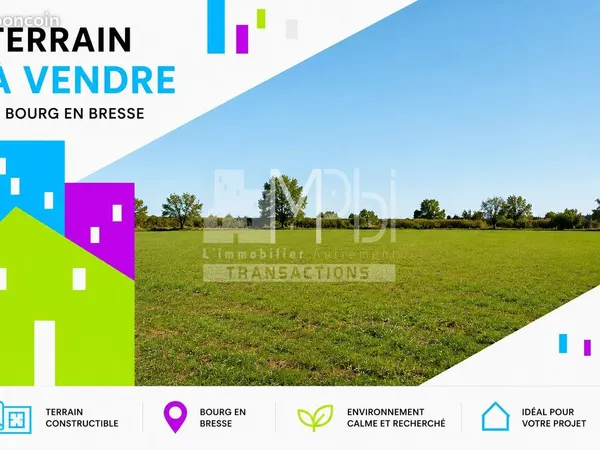 Terrain 968 m² Bourg-en-Bresse