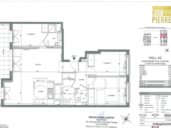 Appartement 4 pièces 85 m²