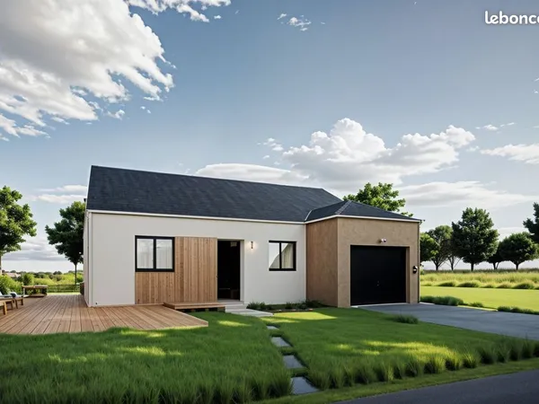 Maison plain-pied 2 chambres & garage