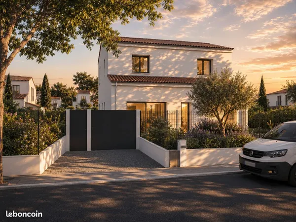 Maison contemporaine neuve de 85 m² à construire sur terrain viabilisé de 240 m²