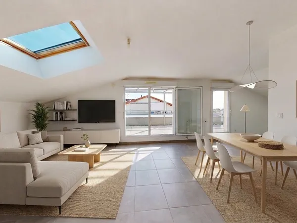 Appartement T4 dernier étage exposé Sud-Ouest