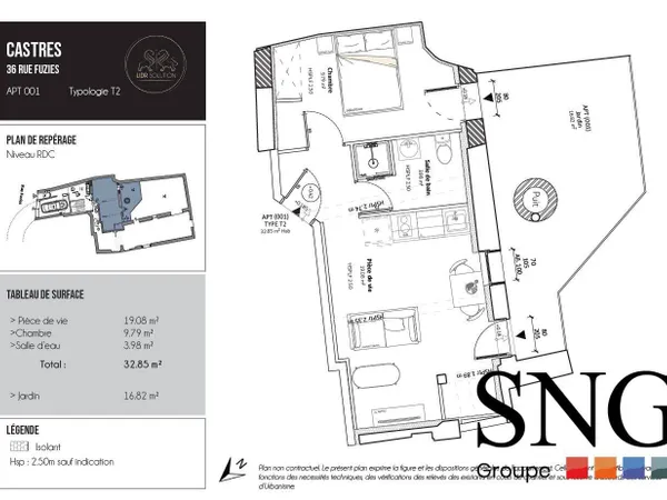 Appartement 2 pièces 32 m²