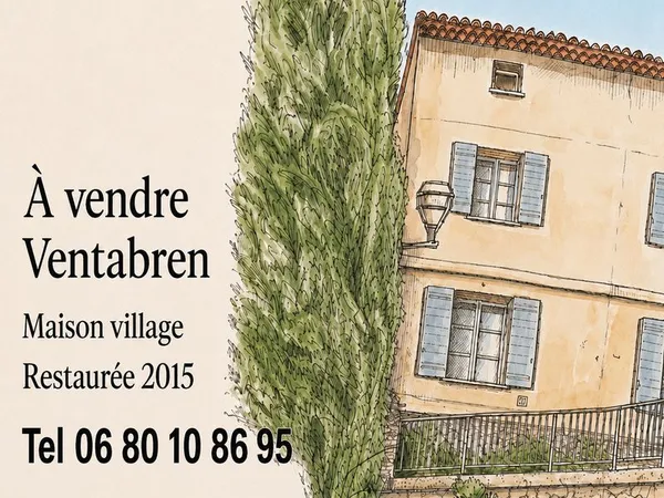 PARTICULIER VEND à VENTABREN - MAISON DE VILLAGE DE CARACTÈRE • 120 M² • VUE SAINTE-VICTOIRE