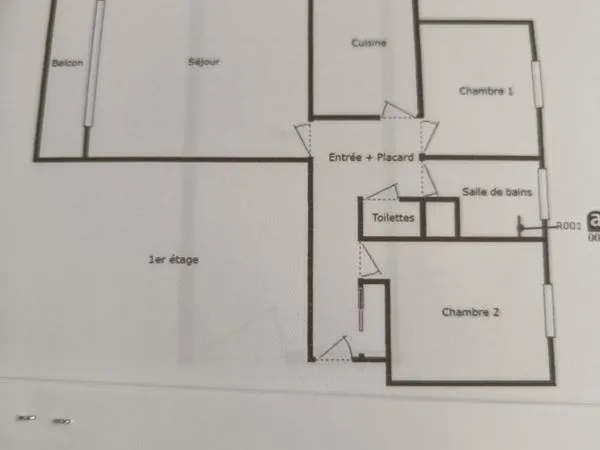 Grand appartement T3 traversant