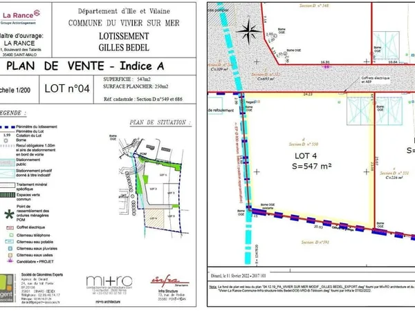 Terrain 547 m²