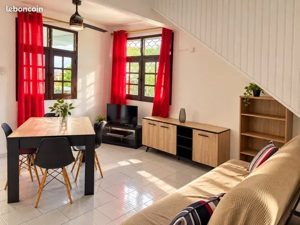 à louer - bas de villa meublé de 40 m² - grand-bois, le gosier