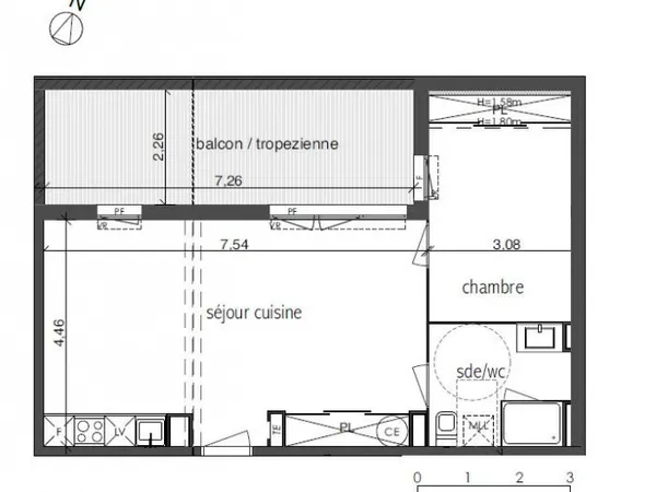 Appartement 2 pièces 50 m²
