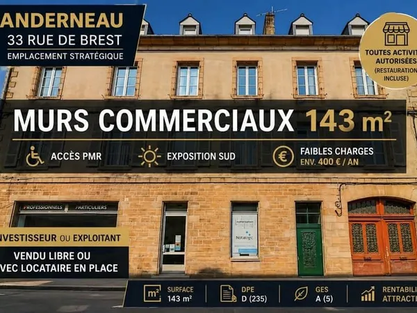 Murs commerciaux pour investir à Landerneau