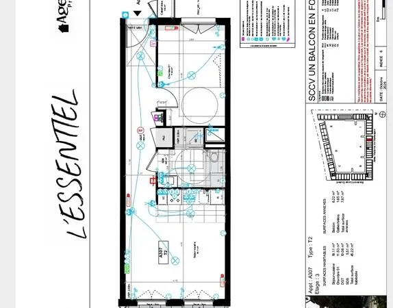 Appartement 2 pièces 45 m²
