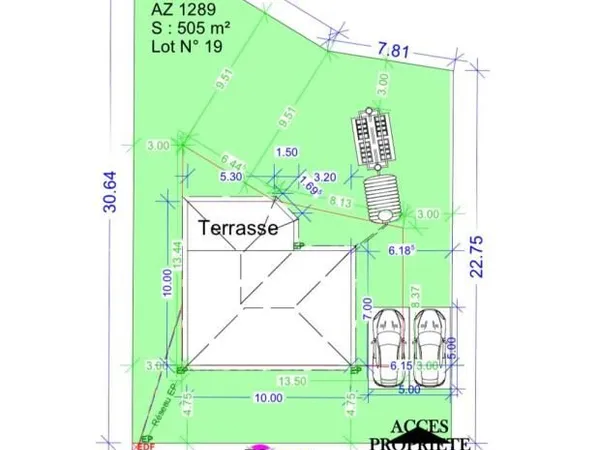 Terrain 505 m² Lamentin