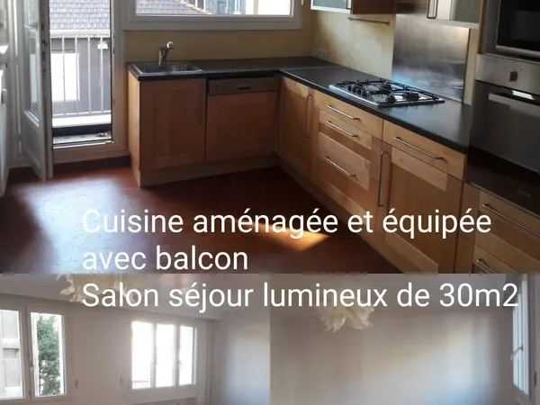 À vendre - Bel appartement T4 88m2 avec garage, cave et balcon - à côté de la place Villeboeuf - Fau