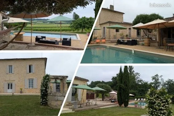 MAISON DE CARACTERE EN PIERRE du XVIIIème siècle - 307 m2 - Piscine - Vue panoramique - 20 ares de v