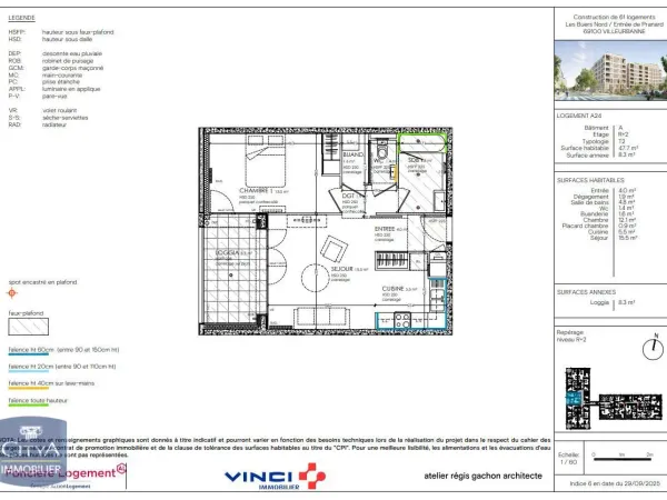 Appartement 2 pièces 48 m²