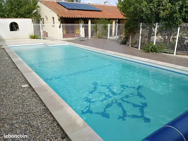 Maison 5 pièces 105m2, piscine au sel chauffée, jacuzzi, terrain 956m2