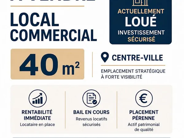 Local commercial - Centre-ville - 40m2