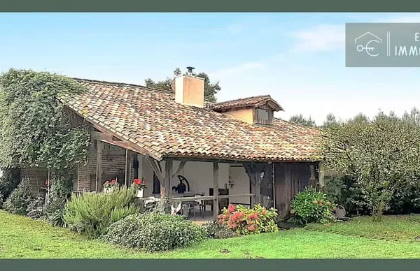 Ferme Landaise de 122m2, 3 chambres bureau, dépendances, pi