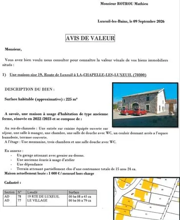 Ensemble Immobilier maison (ferme rénovée) et bâtiment 3 appartements à Vendre en Lot Unique