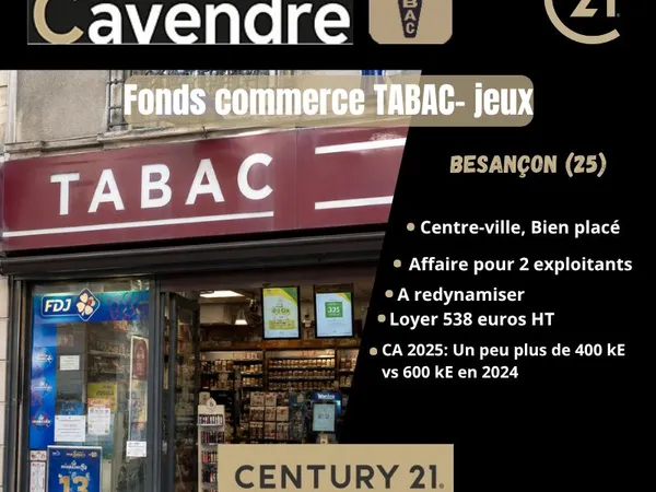 Jeux, tabac 1 m² BESANCON