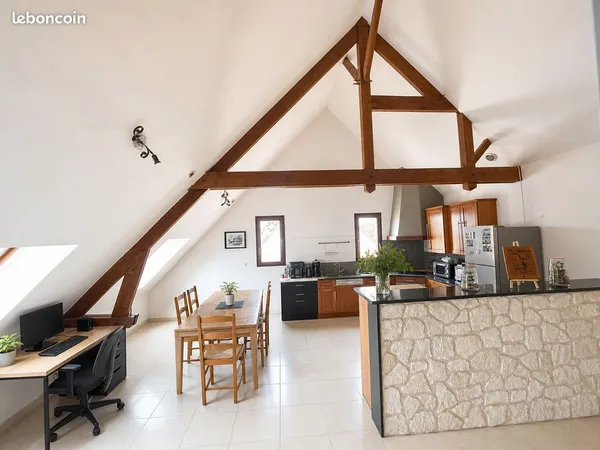 Appartement duplex 90 m² avec jardin privatif de 200 m² et garage - Montlouis-sur-Loire