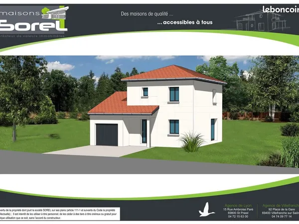Maison 89.36 m² avec terrain à SAINT-JEAN-DE-NIOST (01)