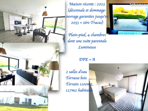 Plain-pied, lumineuse, économique, récente (2023), quartier plébiscité