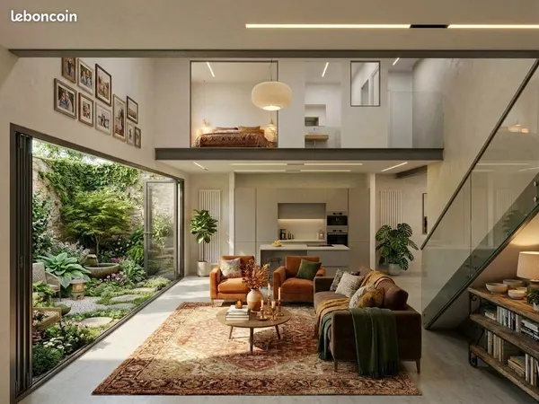 Maison de ville T4 — 110m² — Plateau brut — Jardin privatif