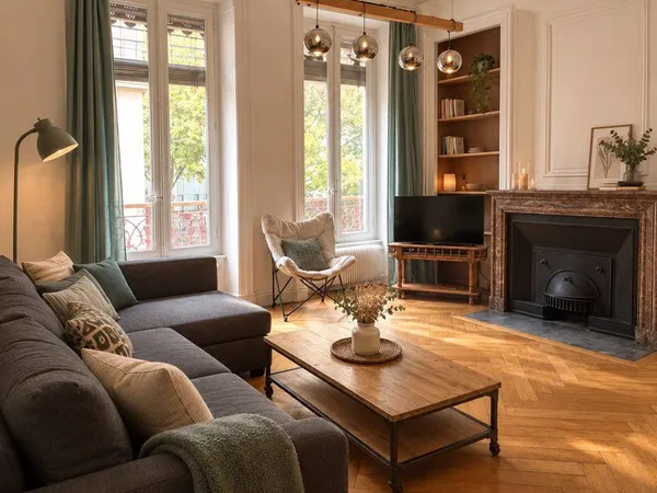 T2 bis meublé 61 m², charme de l'ancien, balcon - Lyon 7e