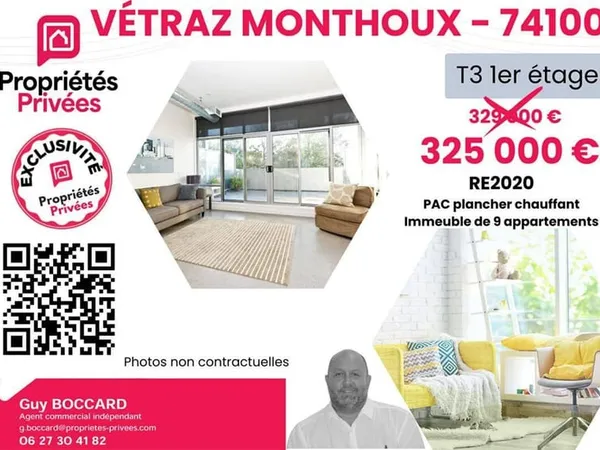 Appartement 3 pièces 65 m²