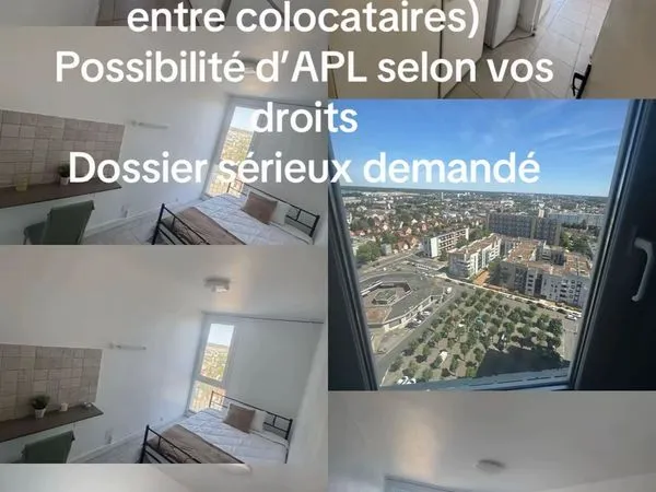 Chambre colocation meublée
