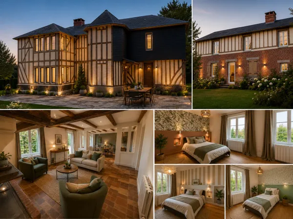 Vends maison 118m² charme rénovée par décorateur Blangy le Château 3 chambres