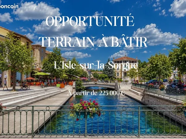 Terrain 600 m² L'Isle-sur-la-Sorgue