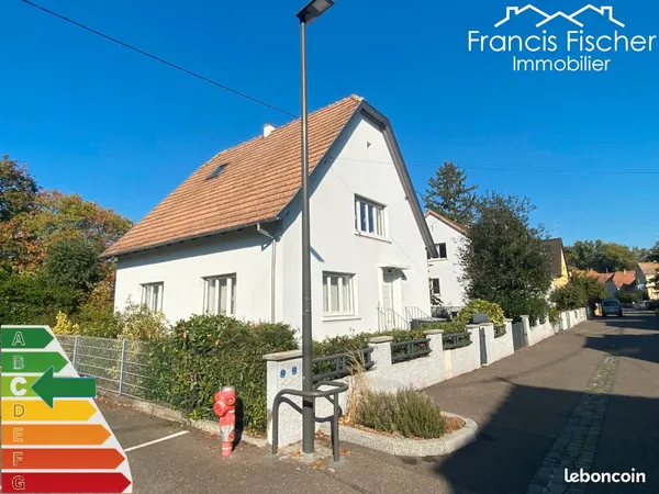 1ère annonce à Strasbourg Meinau : Maison 6 pièces sur terrain 5,85 ares entièrement rénovée ( DPE C