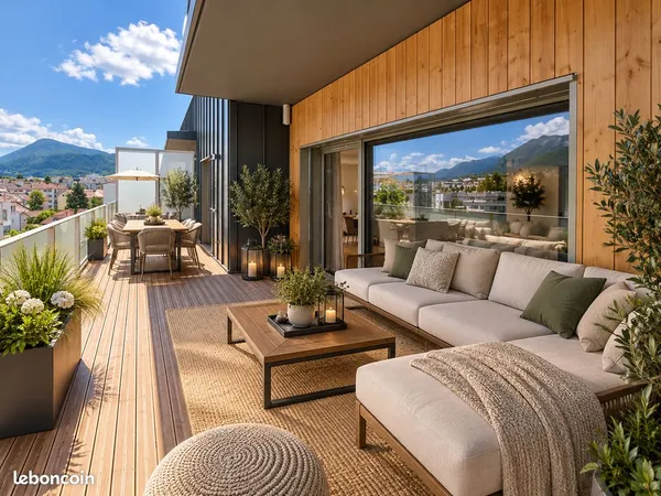 T4 113 m² - dernier étage - grande terrasse - annecy-le-vieux