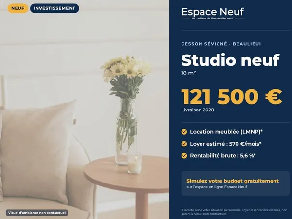 CESSON SEVIGNE METRO ATALANTE - STUDIO TOUT EQUIPES - IDEAL