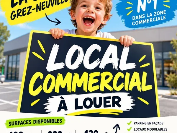 Local commercial de 198 à 430 m² - Zone commerciale de La Grée - Grez-Neuville