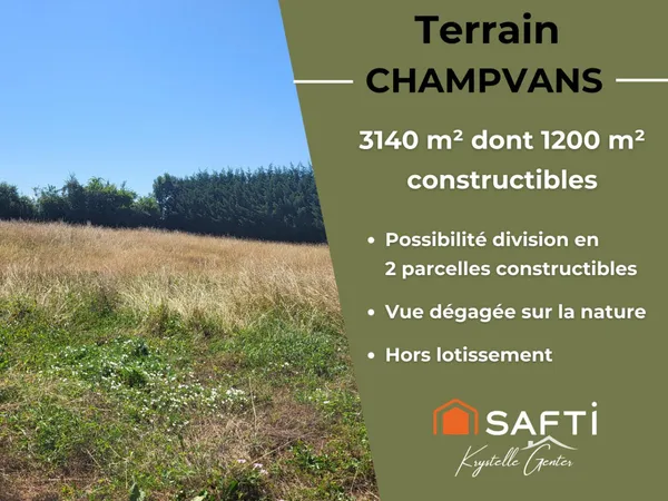A Champvans grand terrain en partie constructible!