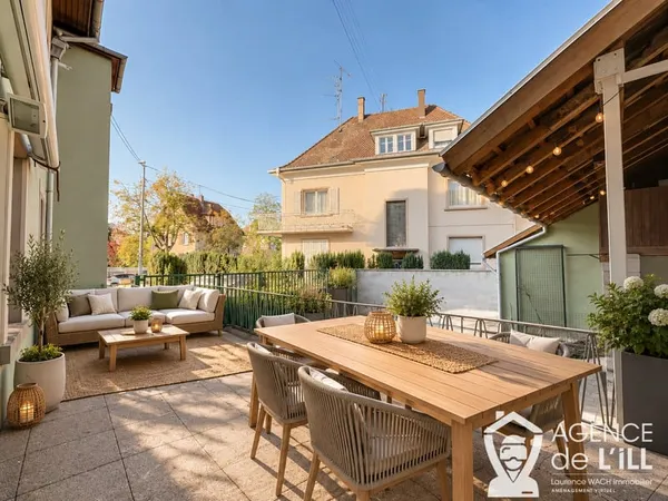 Spacieux appartement 4 pièces avec balcon, terrasse, cour pr