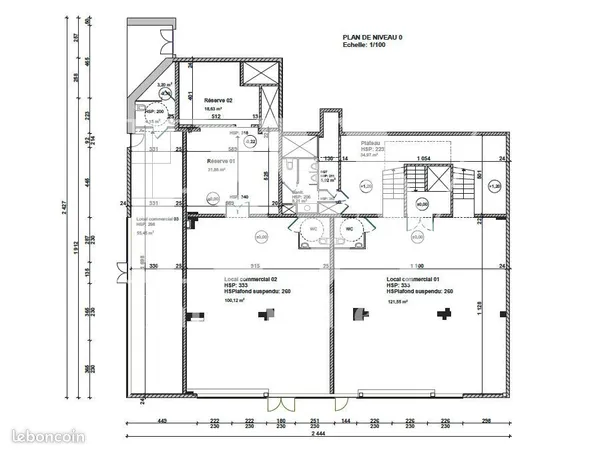 Local commercial 420 m² Brest