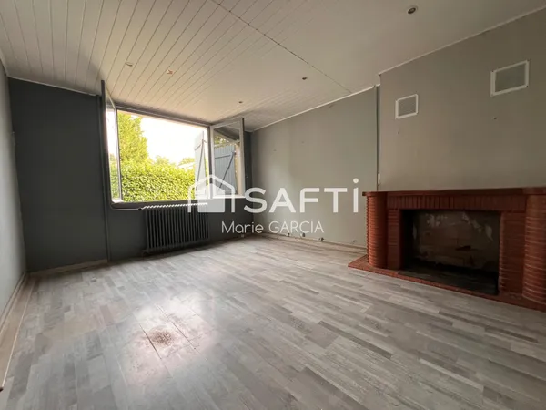 Maison à étage-fort potentiel - 130 m²-parcelle 1555 m²- Verdun-sur-Garonne