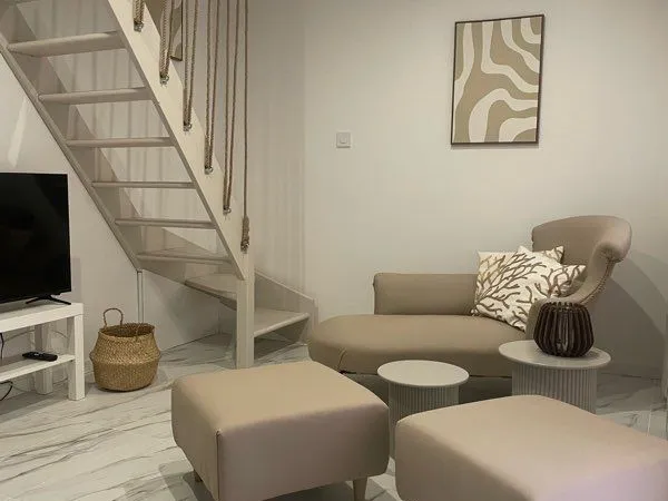 T2 Duplex meublé neuf avec cour privative-Centre-ville -