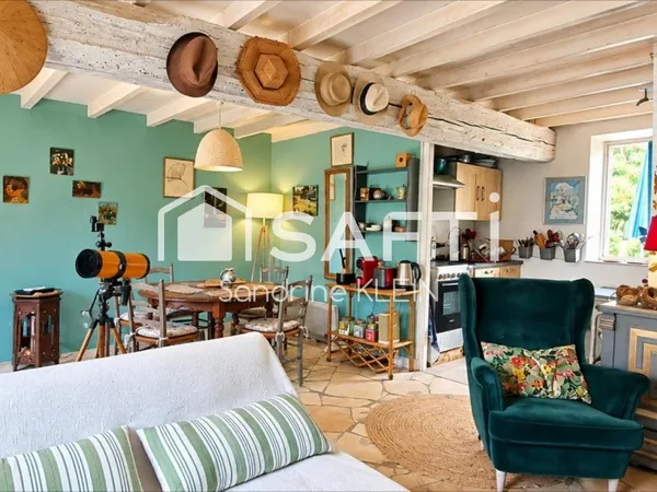 Maison de campagne, 4 pièces avec garage, dépendance et GRAND jardin.
