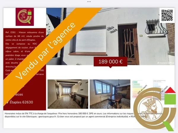 Maison 5 pièces 68 m²