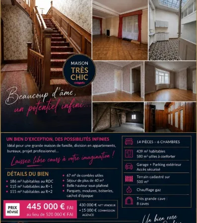 Maison 14 pièces 439 m²
