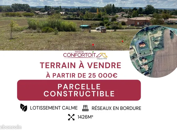 Terrain Constructible à vendre - Casseneuil