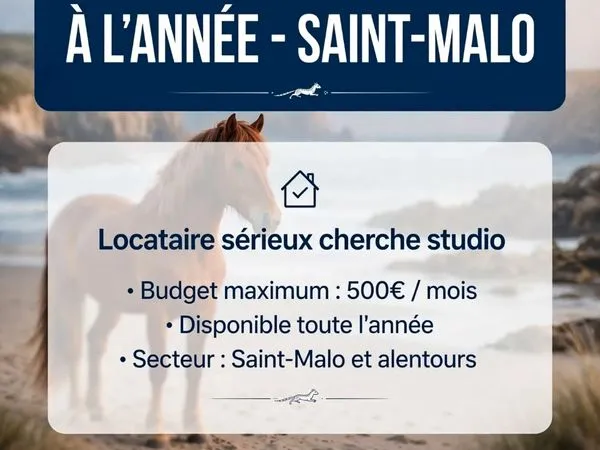 Appartement Location Saint-Malo 1p 20m² 500€