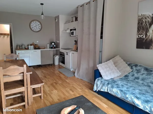 Aux pieds des pistes de la station de guzet,bel et spacieux appartement avec terrasse, cellier, park