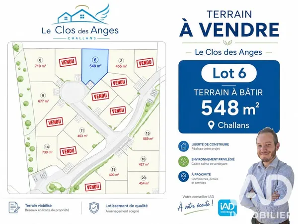 Terrain 548 m²