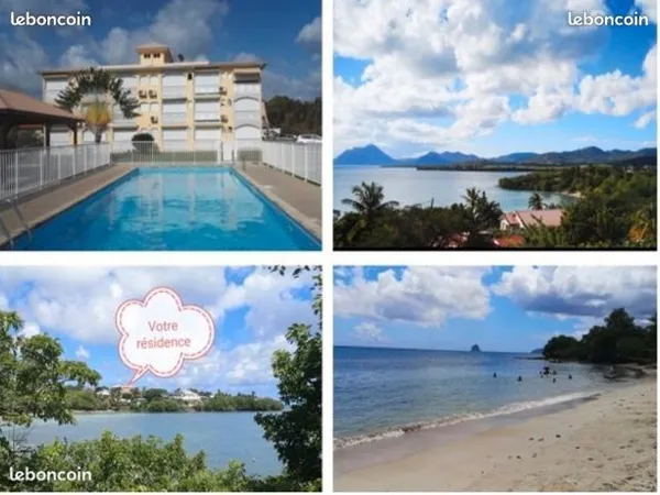 T1 meublé piscine, plage, pkg Sainte Luce Martinique