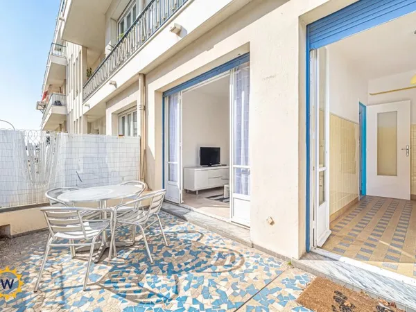 NICE OUEST / BD DE MAGNAN - Appartement de type F1 de 33 m2 avec terrasse de 10 m2, une cave incluse