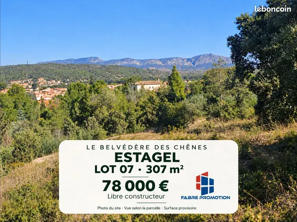 Estagel - Lot 7 de 307 m² - Terrain à bâtir à 78 285